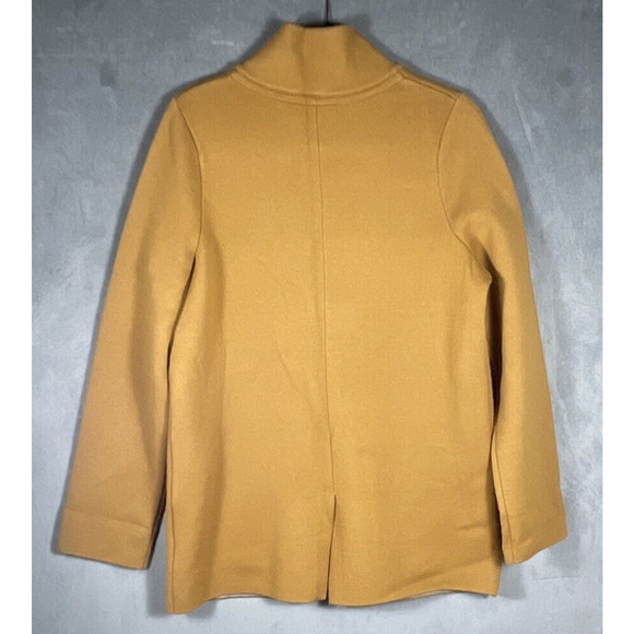 Moulinette S. Anthropologie Rayon Blend Knit Coat Jacket Yellow Tan Sz Medium - Picture 2 of 5
